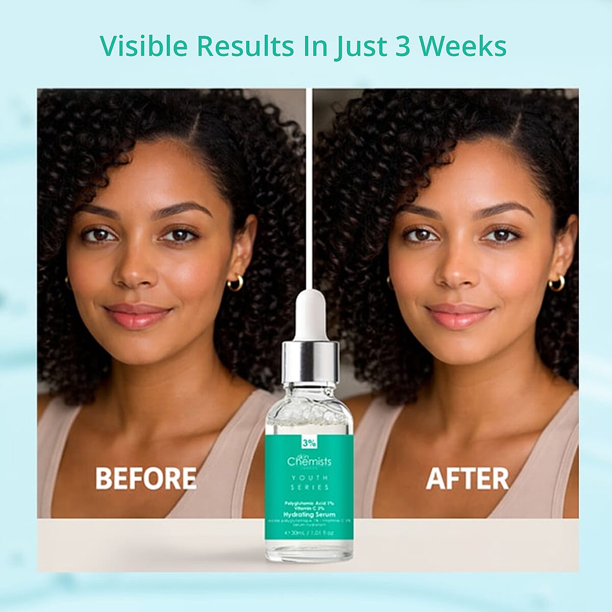 SkinChemists Youth Series Hydrating Serum Polyglutamic Acid 1% & Vitamin C 3% (1.01oz) image number 5