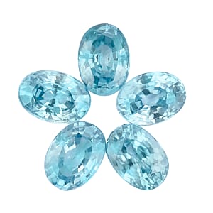 AAAA Blue Zircon (Oval 7x5 mm) 6.00 ctw