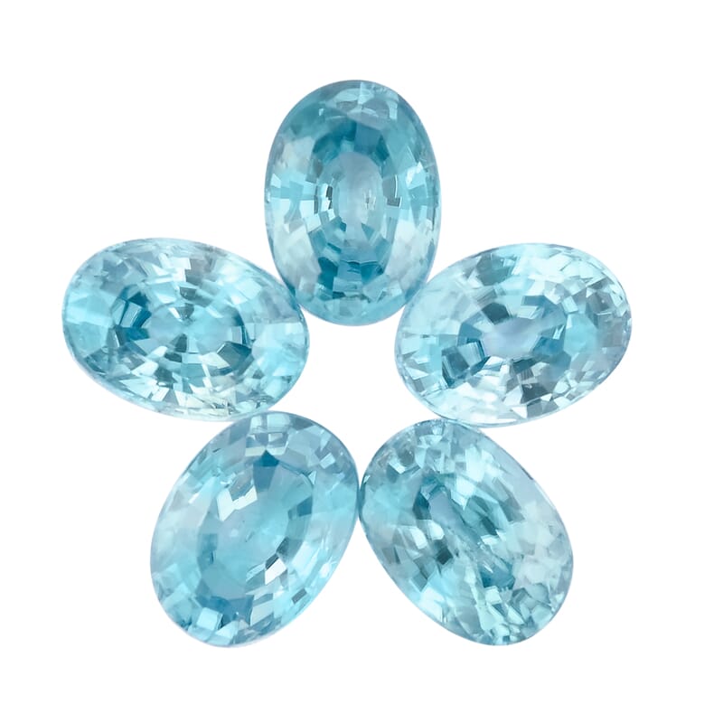 6.00 ctw Oval Blue Zircon Loose Gemstone – AAAA Grade (7x5mm)