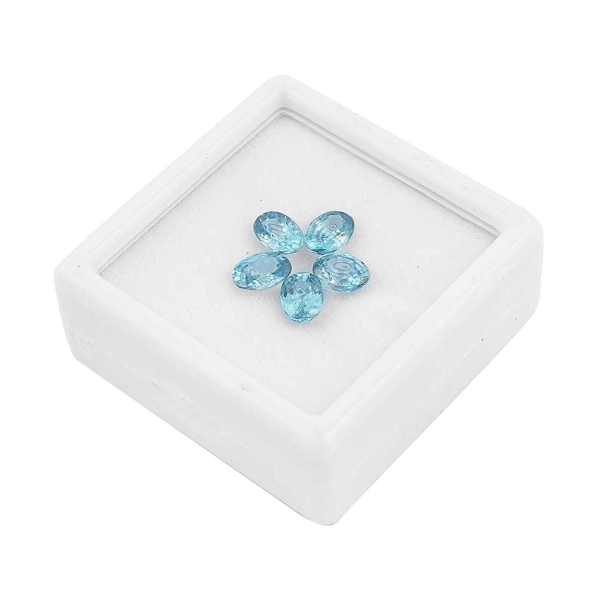 AAAA Blue Zircon (Oval 7x5 mm) 6.00 ctw image number 2