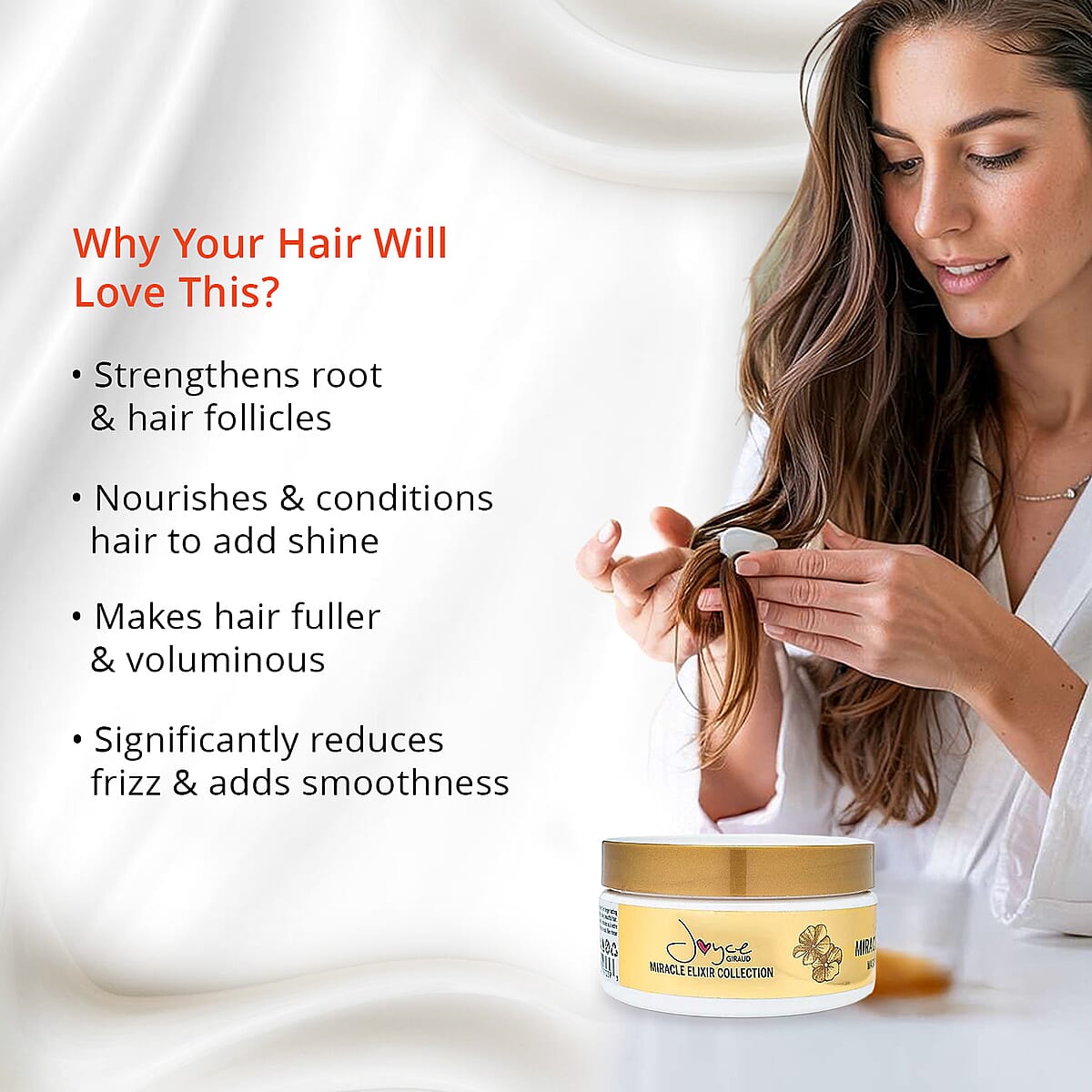 Joyce Giraud Miracle Elixir Collection 2-Minute Hair Mask (8oz) Made in US image number 2