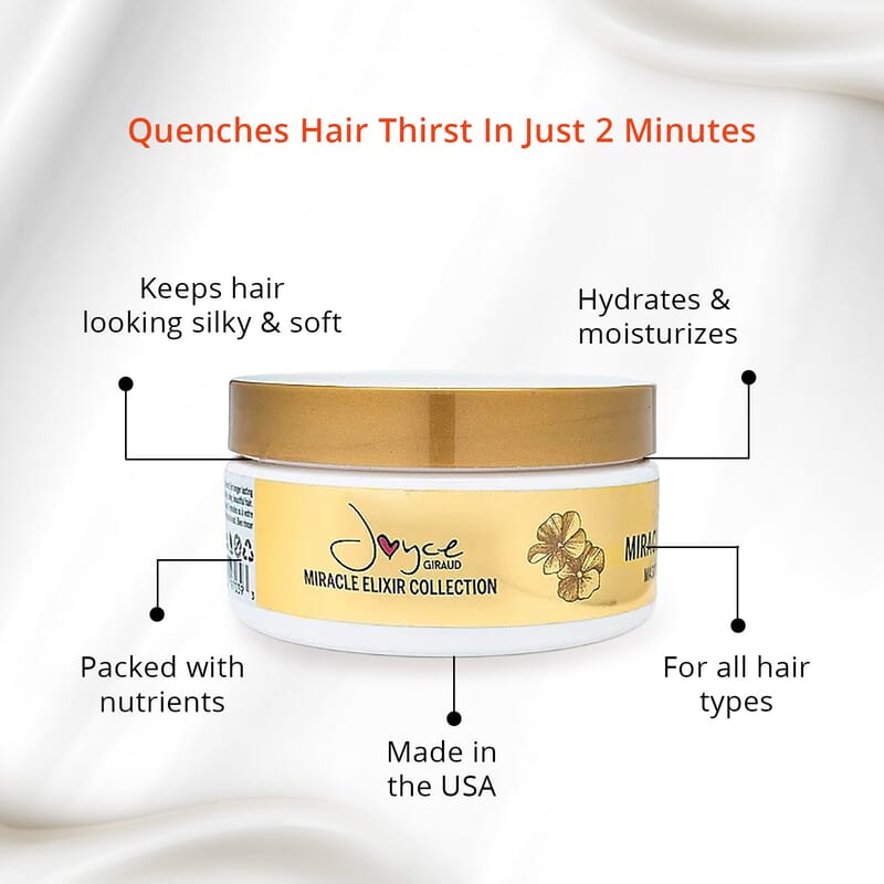 Joyce Giraud Beauty Miracle Elixir Collection 2-Minute Hair Mask (8oz) Made in US
