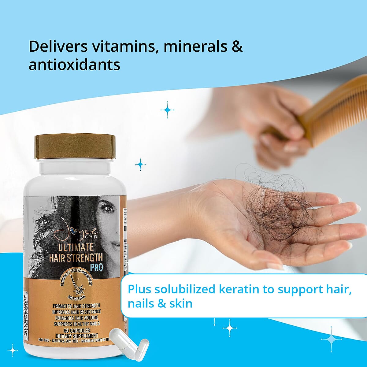 Joyce Giraud Ultimate Hair Strength Supplements, 60-Day Supply, 120 Capsules image number 4