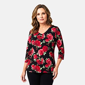 Rose Smoke Knit Long Sleeve Blouse XXL