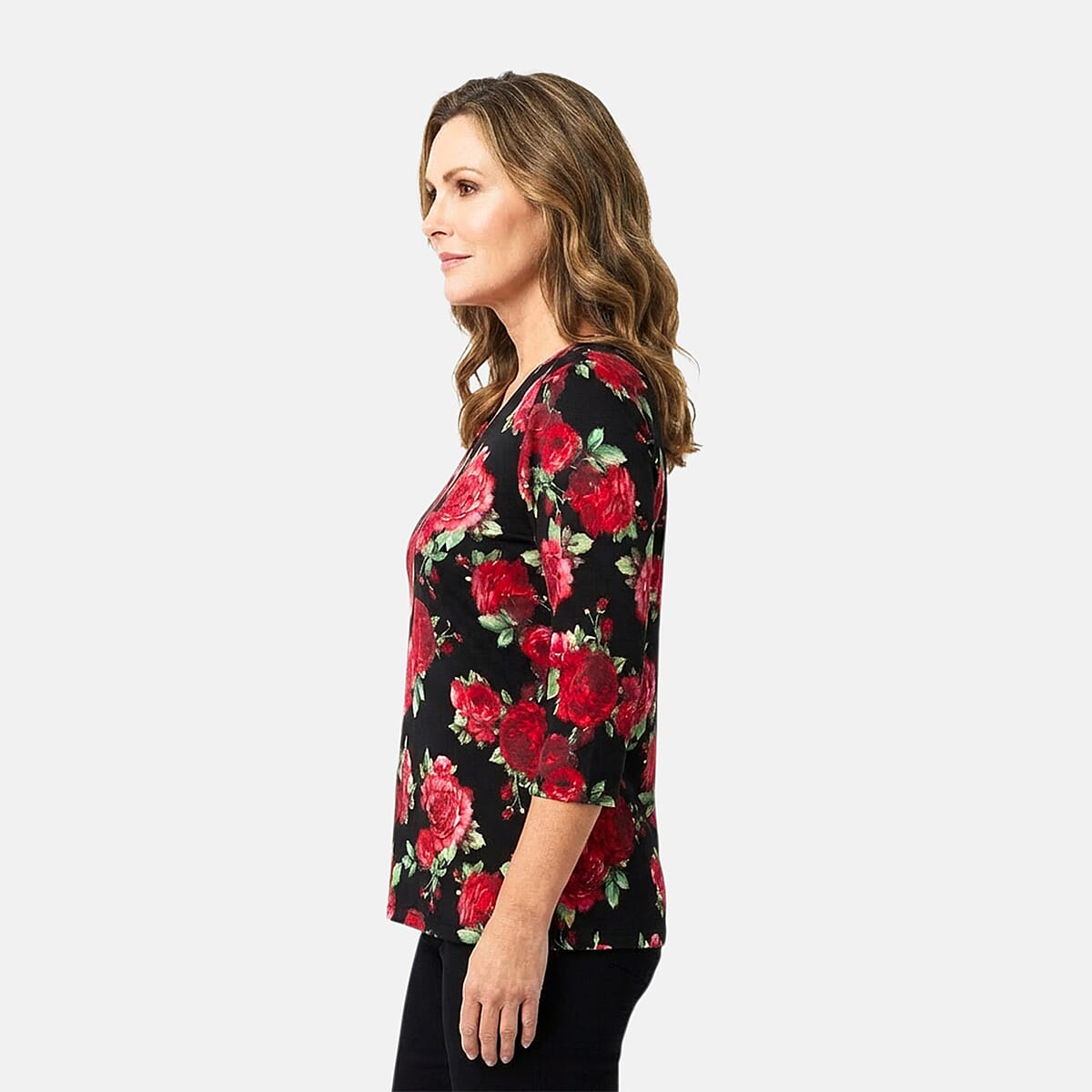 Rose Smoke Knit Long Sleeve Blouse XXL image number 2