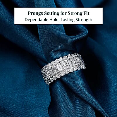 Luxuriant Lab Grown Diamond Ring in Sterling Silver 2.84 ctw (Size 10.0)