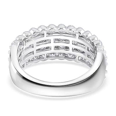 Luxuriant Lab Grown Diamond Ring in Sterling Silver 2.84 ctw (Size 10.0)