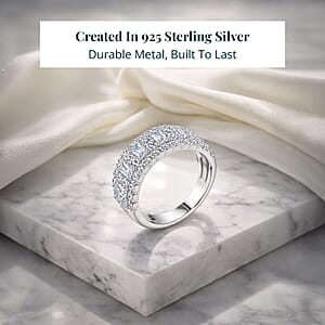 Luxuriant Lab Grown Diamond Ring in Sterling Silver 2.84 ctw (Size 7.0)