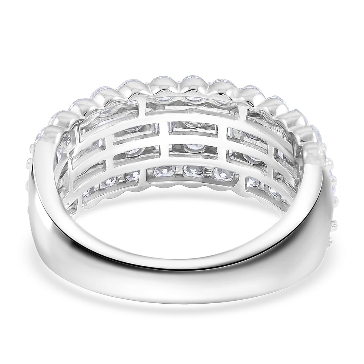 Luxuriant Lab Grown Diamond G SI1 2.84 ctw Imperial Radiance Ring in Sterling Silver (Size 7.0) image number 4