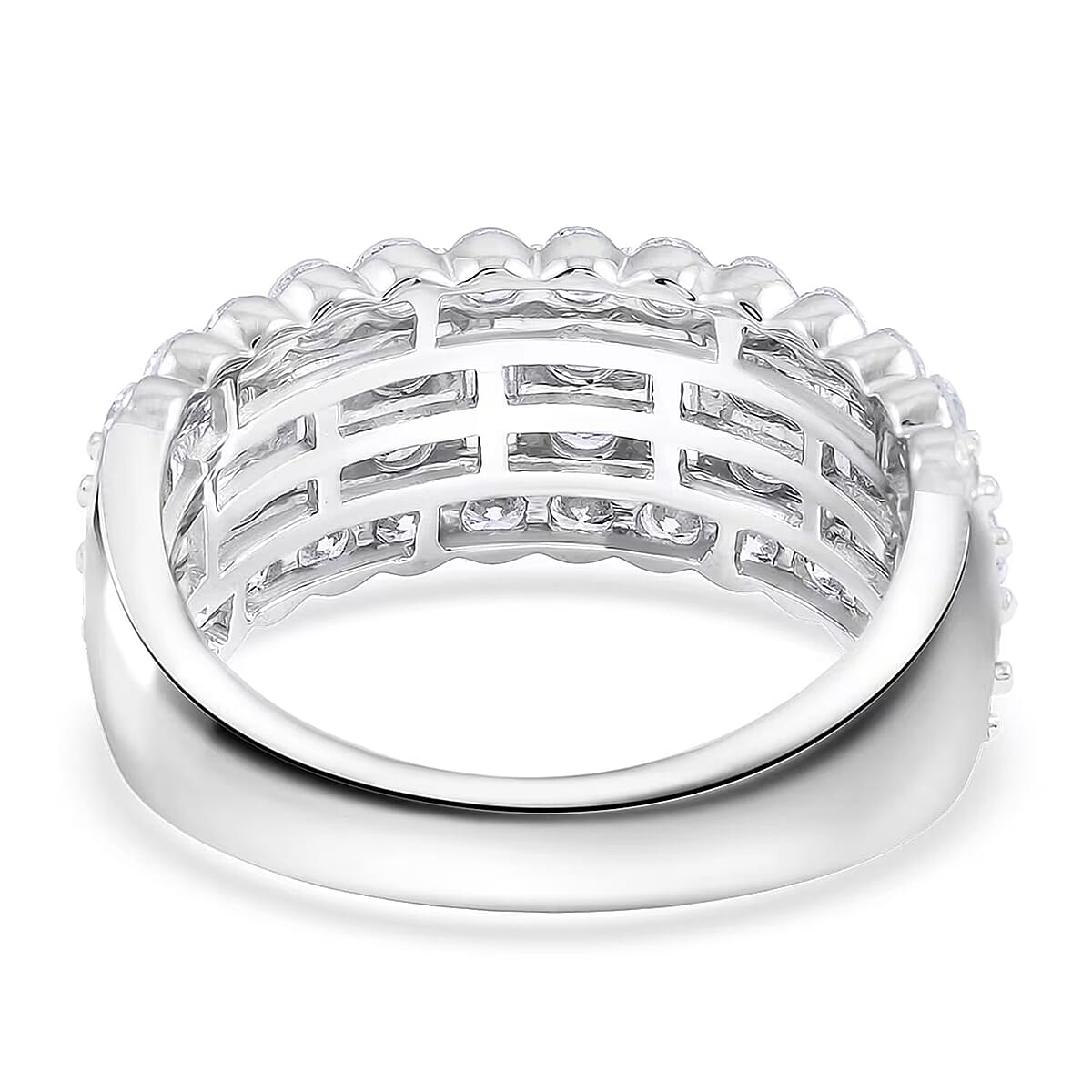 Luxuriant Lab Grown Diamond Ring in Sterling Silver 2.84 ctw (Size 7.0) image number 7