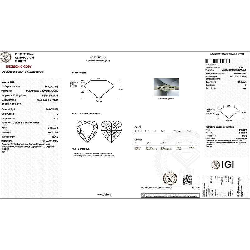 Luxuriant Lab Grown Diamond E-F VS 2.50 ctw Heart Ring in 950 Platinum (Size 5.0) 6.50 Grams