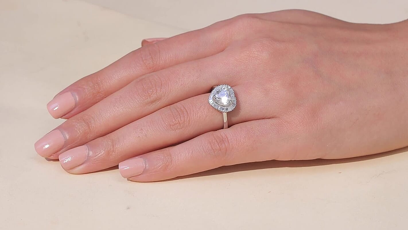 950 Platinum Luxuriant Lab Grown Diamond (E-F, VS) Ring (Size 6.0) (6.50 g) 2.50 ctw