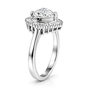 Luxuriant Lab Grown Diamond E-F VS 2.50 ctw Heart Ring in 950 Platinum (Size 6.0) 6.50 Grams