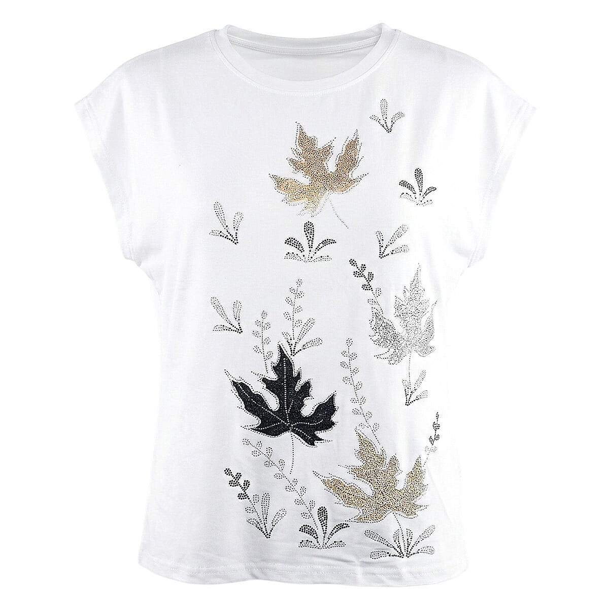 Lay Marey White Rhinestone Top - One Size Fits Most image number 2