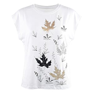 Lay Marey White Rhinestone Top - One Size Fits Most