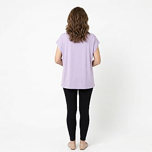 Lay Marey Purple Rhinestone Top - One Size Fits Most