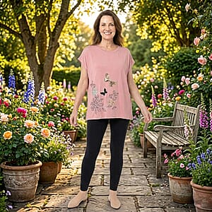 Lay Marey Pink Rhinestone Top - One Size Fits Most