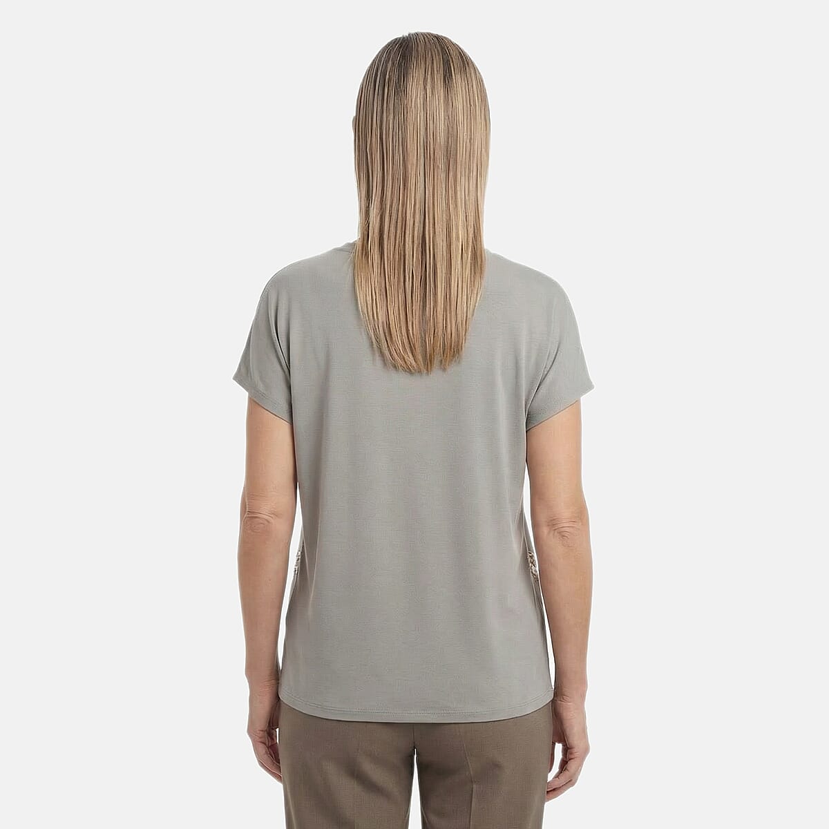 Lay Marey Gray Rhinestone Top - One Size Fits Most image number 2