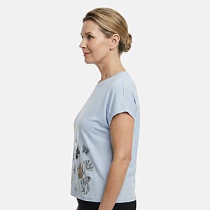 Lay Marey Blue Rhinestone Top - One Size Fits Most