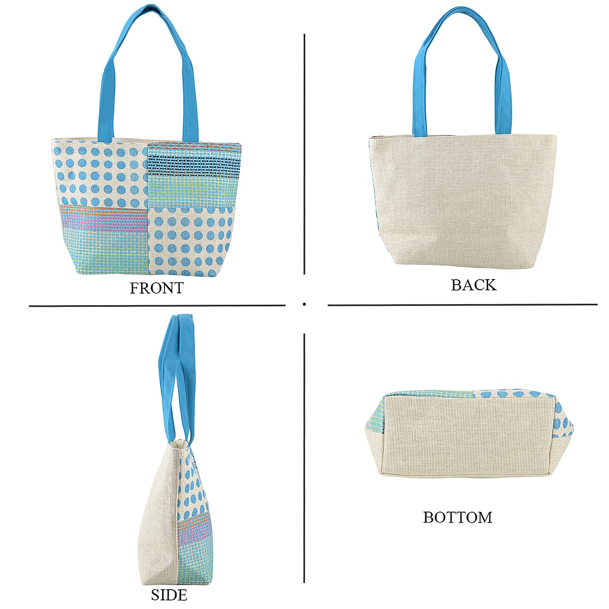 La Marey Blue Woven Bag and Empty Top Hat image number 1
