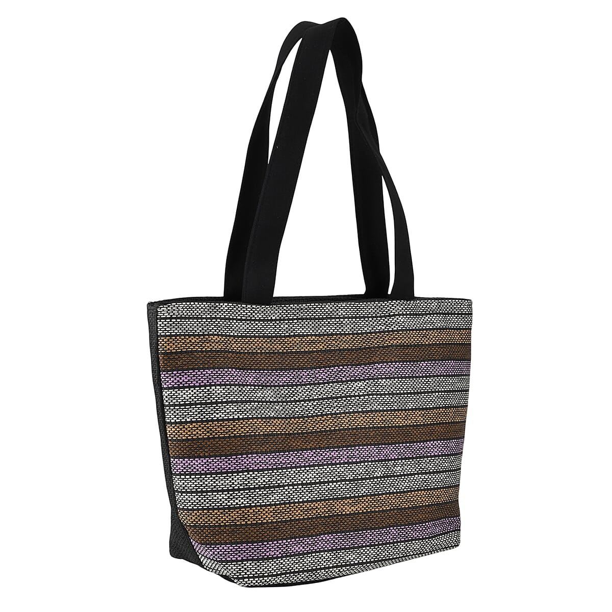 La Marey Purple Shade Woven Bag and Empty Top Hat image number 2