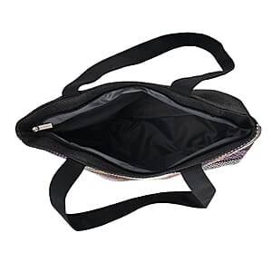 La Marey Purple Shade Woven Bag and Empty Top Hat