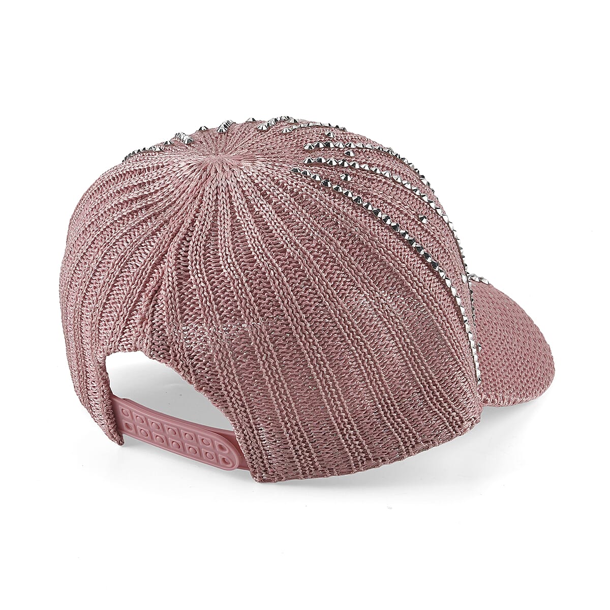 La Marey Pink Hollow Out Cap with Rhinestones image number 4