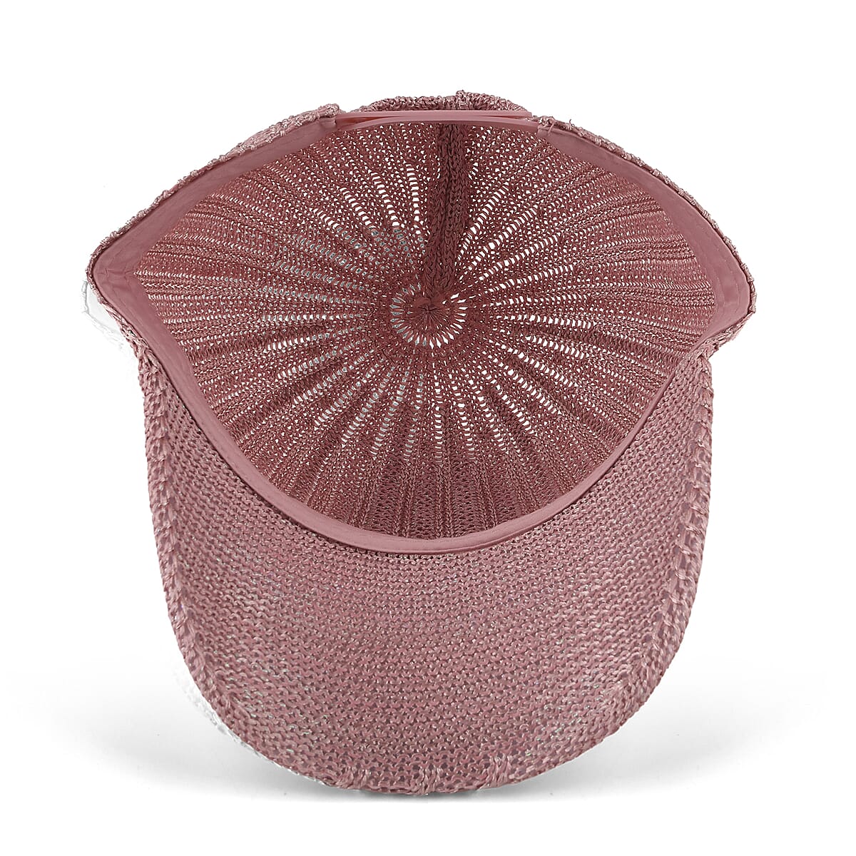 La Marey Pink Hollow Out Cap with Rhinestones image number 5