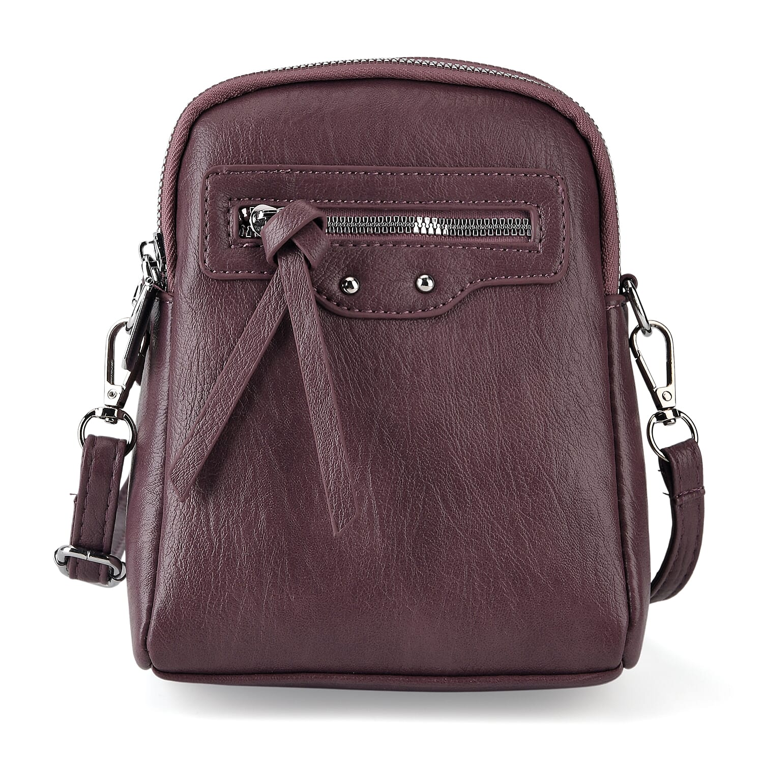 La Marey Light Purple Faux Leather Crossbody Bag