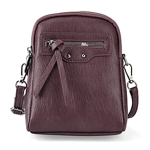 La Marey Light Purple Faux Leather Crossbody Bag