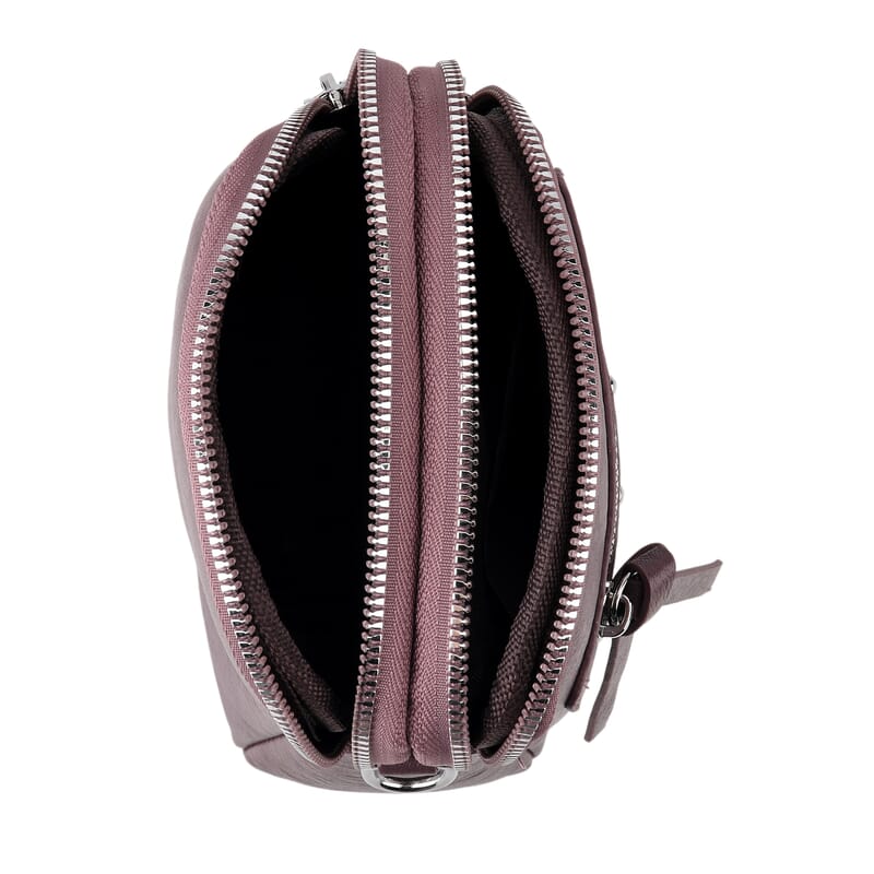 La Marey Light Purple Faux Leather Crossbody Bag