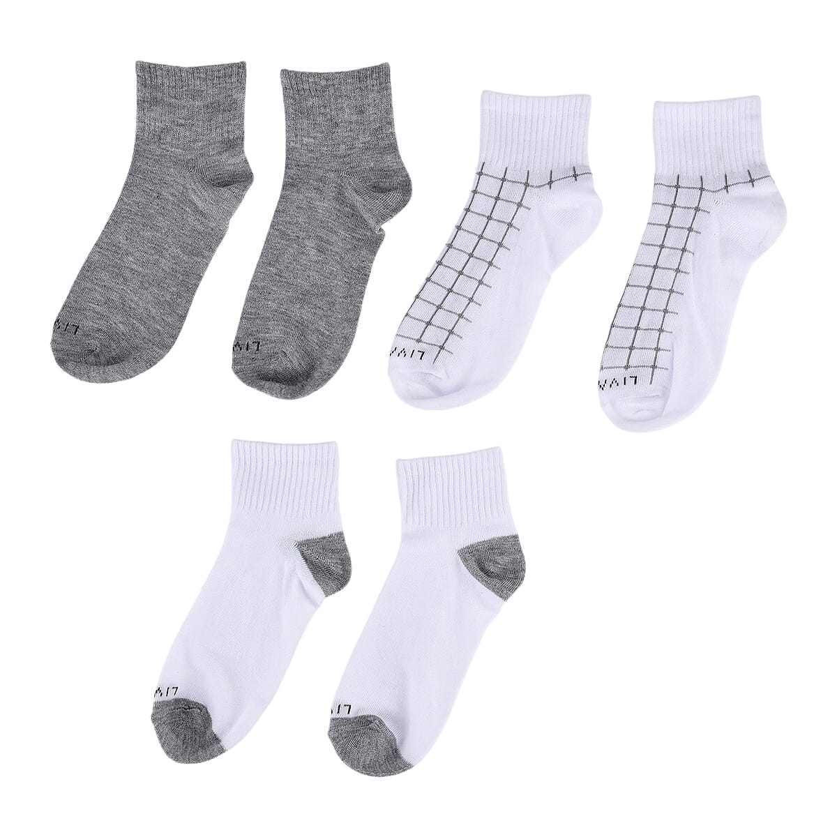 Livmore Multicolor Set of 20 Socks with Brand Logo image number 5