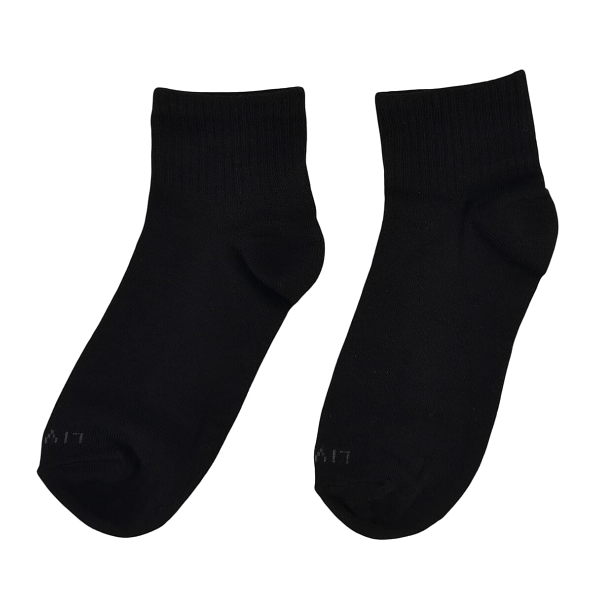 Livmore Black & White Set of 20 Pairs Socks with Brand Logo image number 2