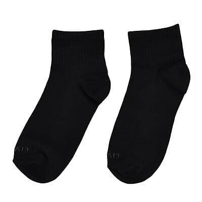 Livmore Black & White Set of 20 Pairs Socks with Brand Logo