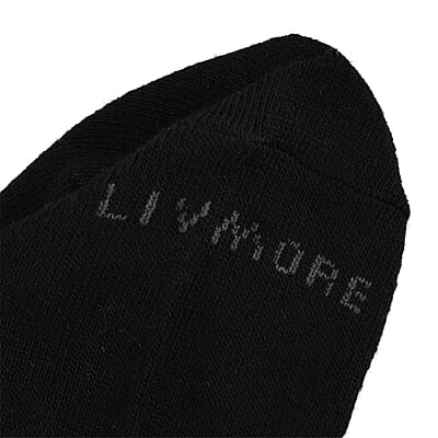 Livmore Black & White Set of 20 Pairs Socks with Brand Logo