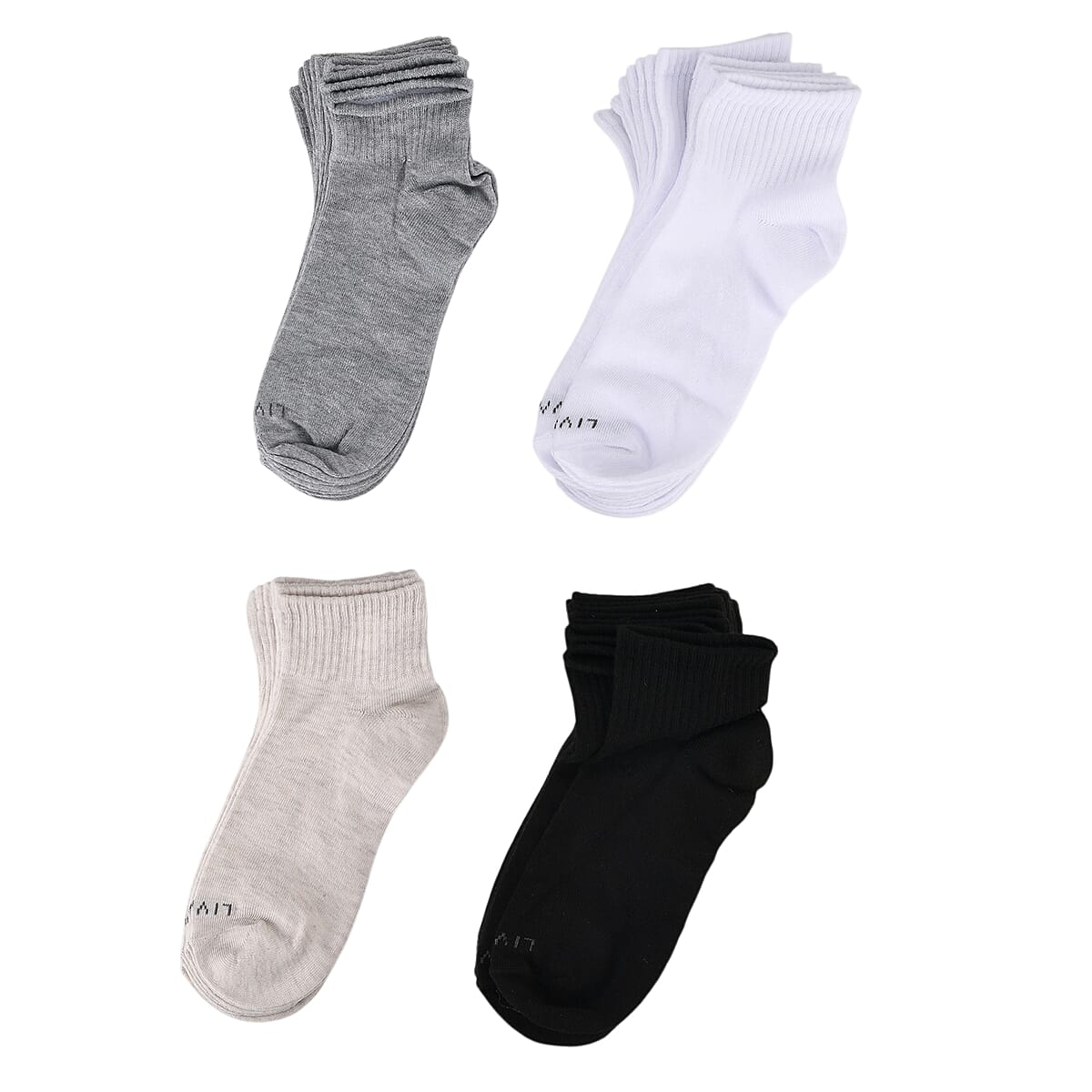 Livmore Multicolor Set of 20 Pairs Socks with Brand Logo image number 0