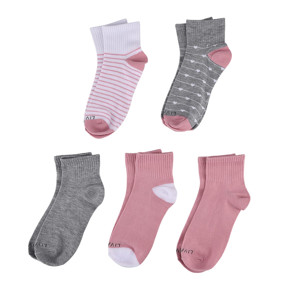 Livmore Multicolor Set of 20 Pairs Socks with Brand Logo image number 3