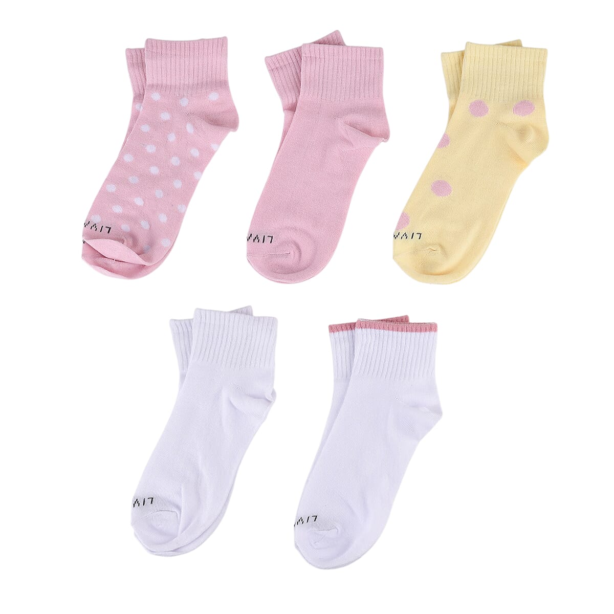 Livmore Multicolor Set of 20 Pairs Socks with Brand Logo image number 5