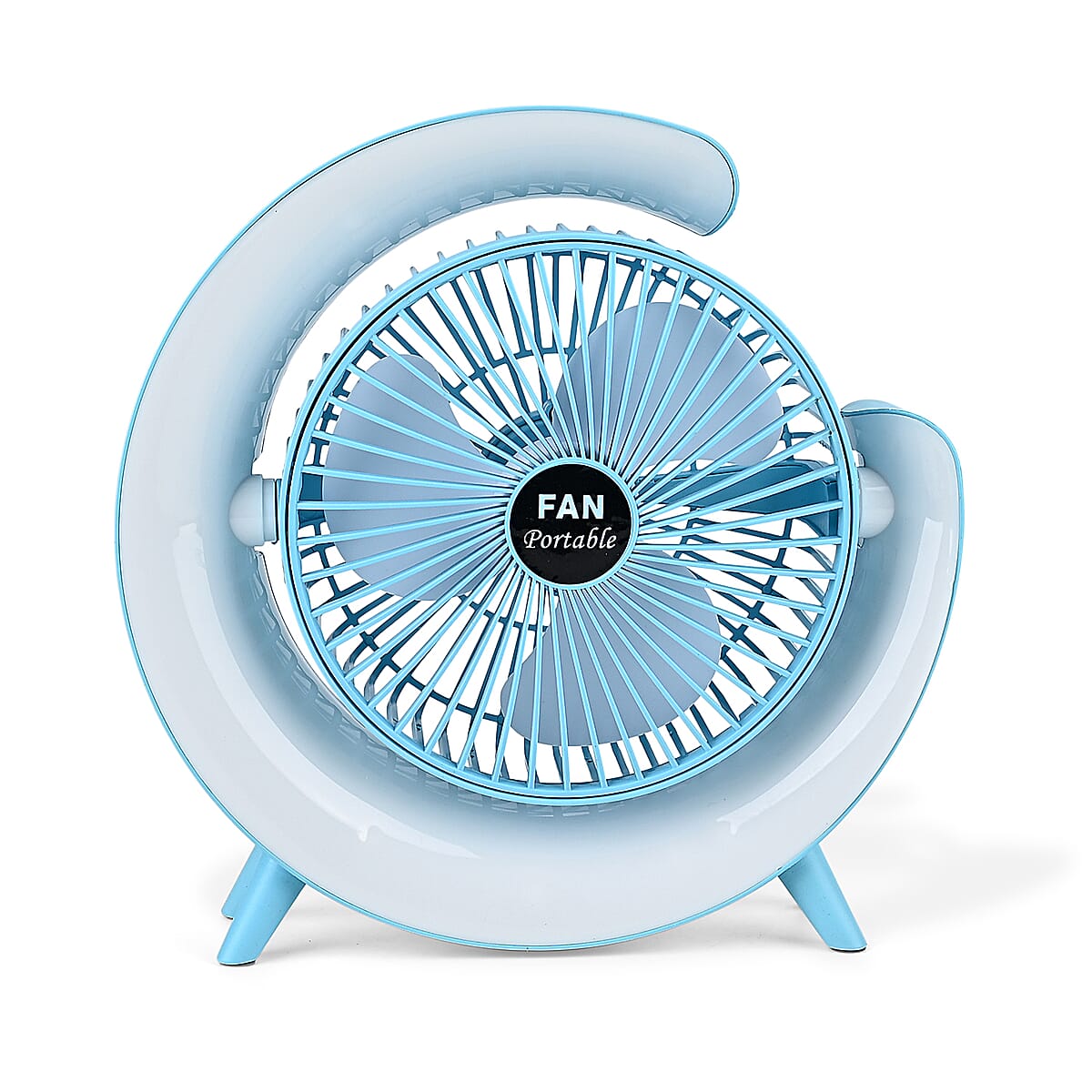 Livmore Blue RGB Fan with Color Lighting (9.53"x2.28"x9.53") image number 6