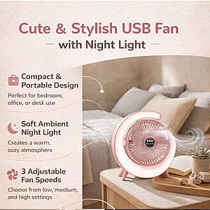 Livmore Pink RGB Fan with Color Lighting