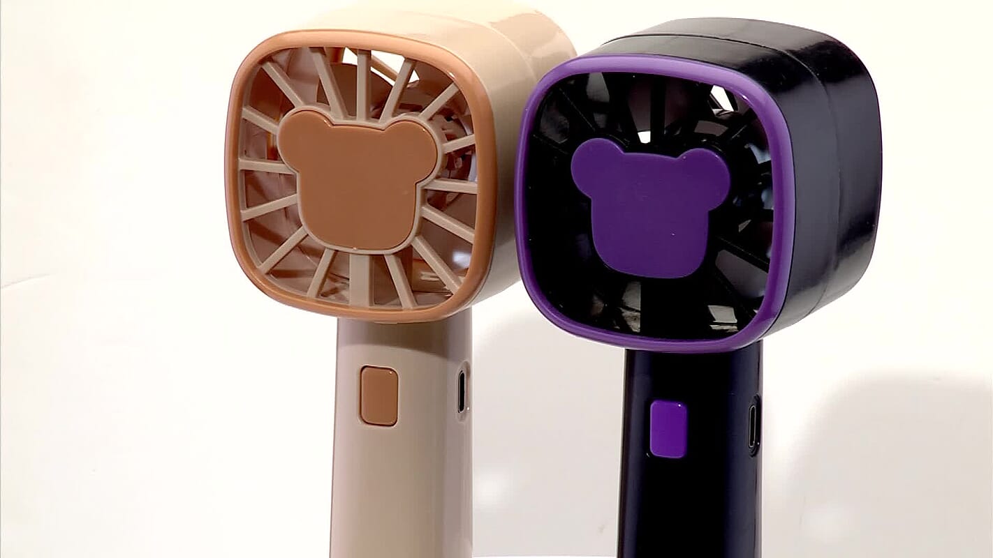 Livmore F12 Mini Fan - Cream/Black (2.44x6.34)
