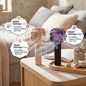 Livmore F12 Mini Fan - Cream/Black (2.44x6.34)