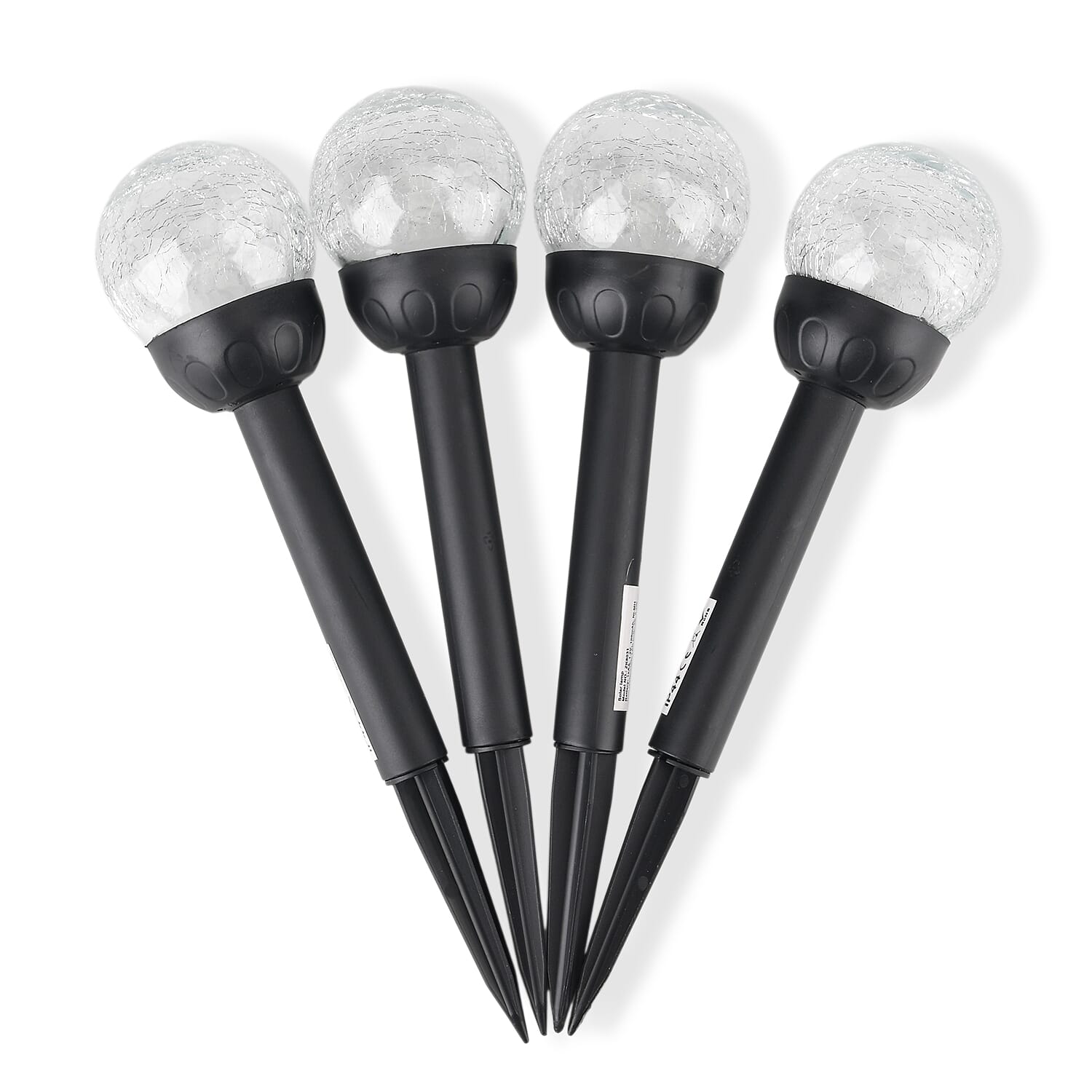 Black 4pcs Solar Pathway Plug-In Lamp