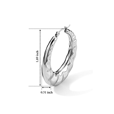 Polished Hoop Earrings in Stainless Steel
