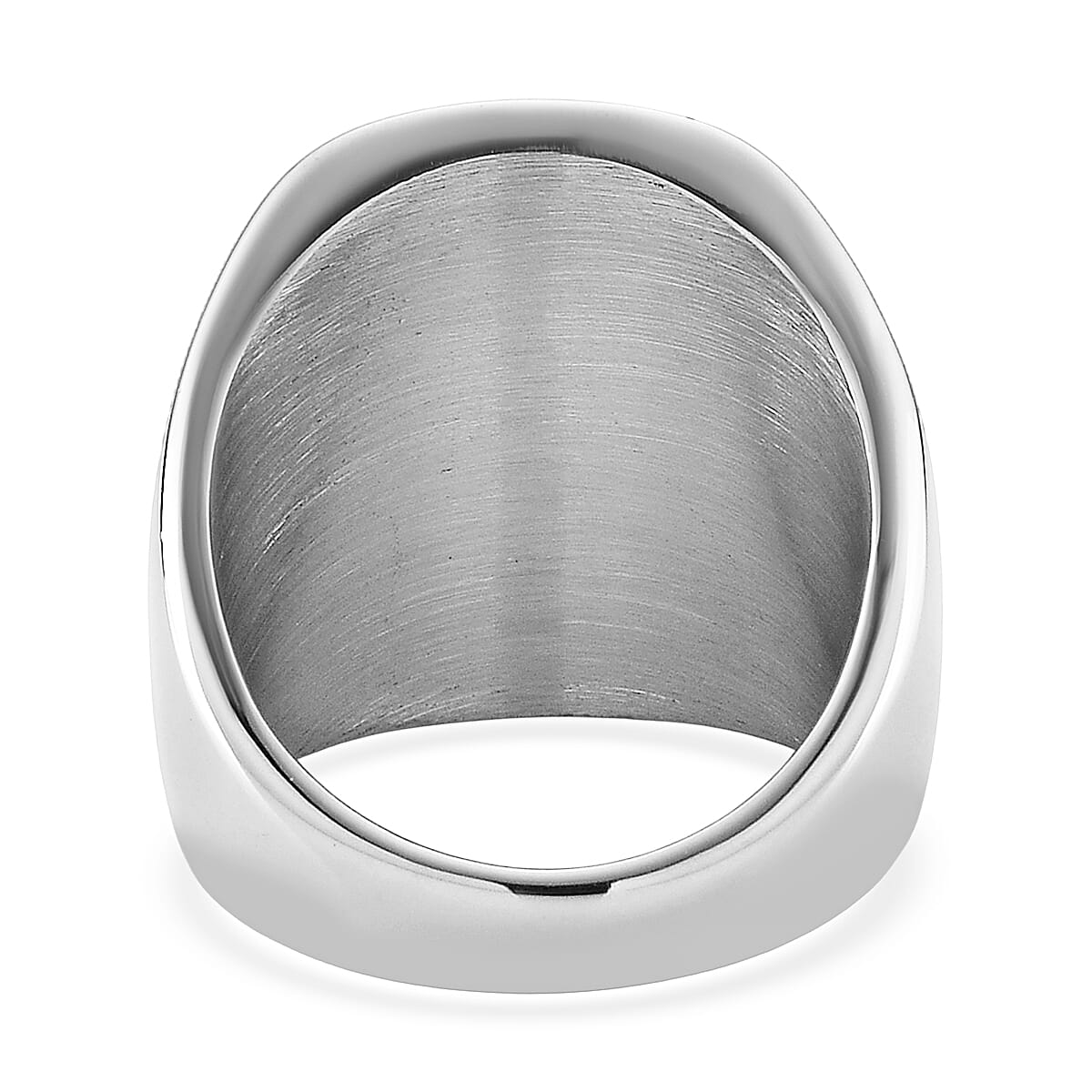 Lab Created Black Opal and Austrian Crystal Royal Midnight Mirage Ring in Stainless Steel (Size 6.0) image number 4