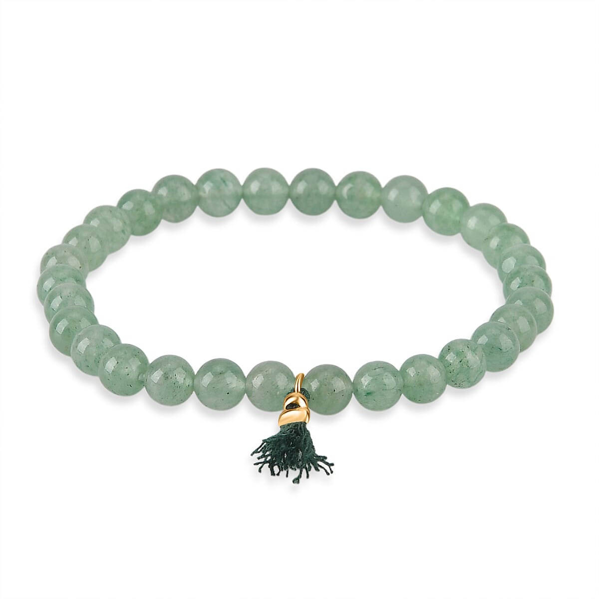 Green Aventurine Gemstone Gift Set of 3 Keyring, Beaded Bracelet and Cross Necklace 18 Inches image number 8