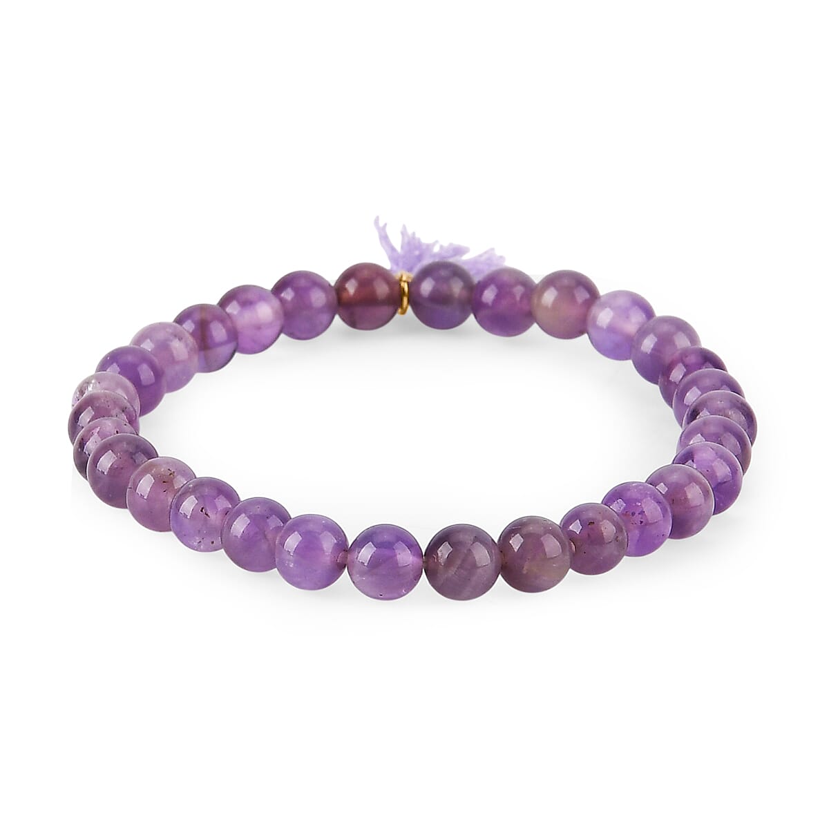 Amethyst Gemstone Gift Set of 3 Keyring, Beaded Bracelet and Cross Necklace 18 Inches image number 7