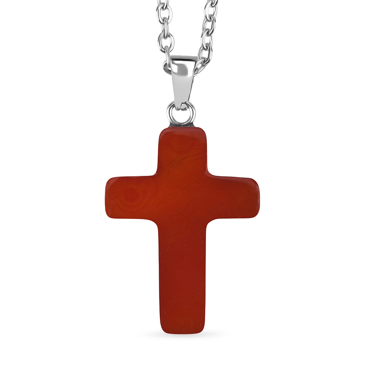 Citrine Gemstone Gift Set of 3 Keyring, Beaded Bracelet and Cross Necklace 18 Inches image number 2