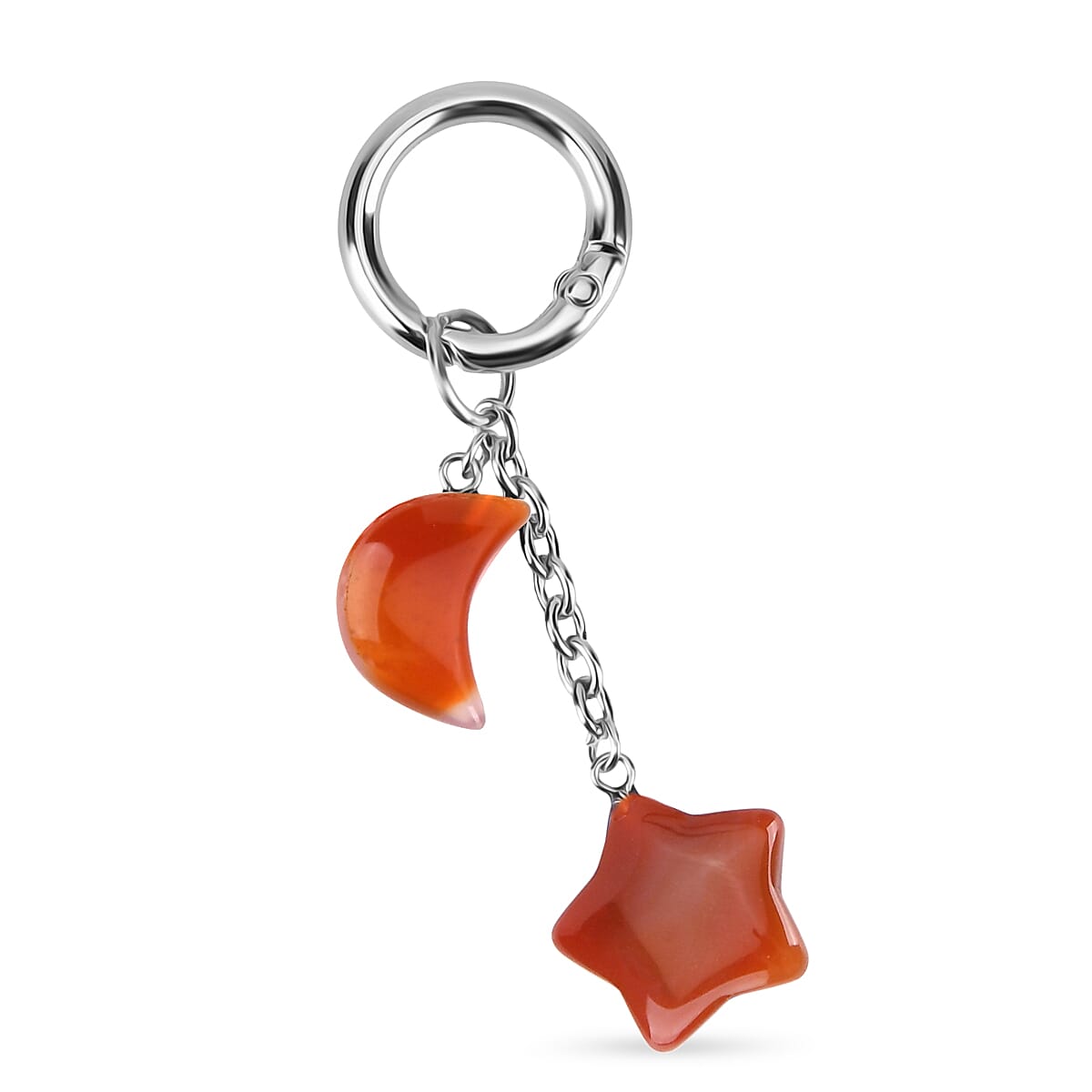 Citrine Gemstone Gift Set of 3 Keyring, Beaded Bracelet and Cross Necklace 18 Inches image number 6