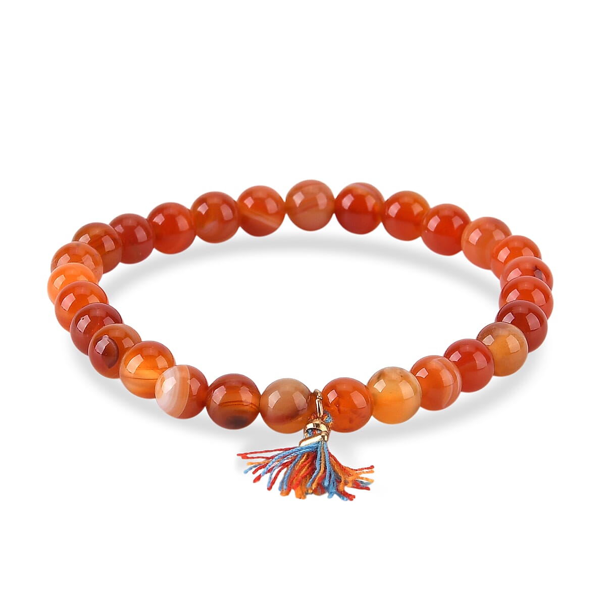 Citrine Gemstone Gift Set of 3 Keyring, Beaded Bracelet and Cross Necklace 18 Inches image number 8